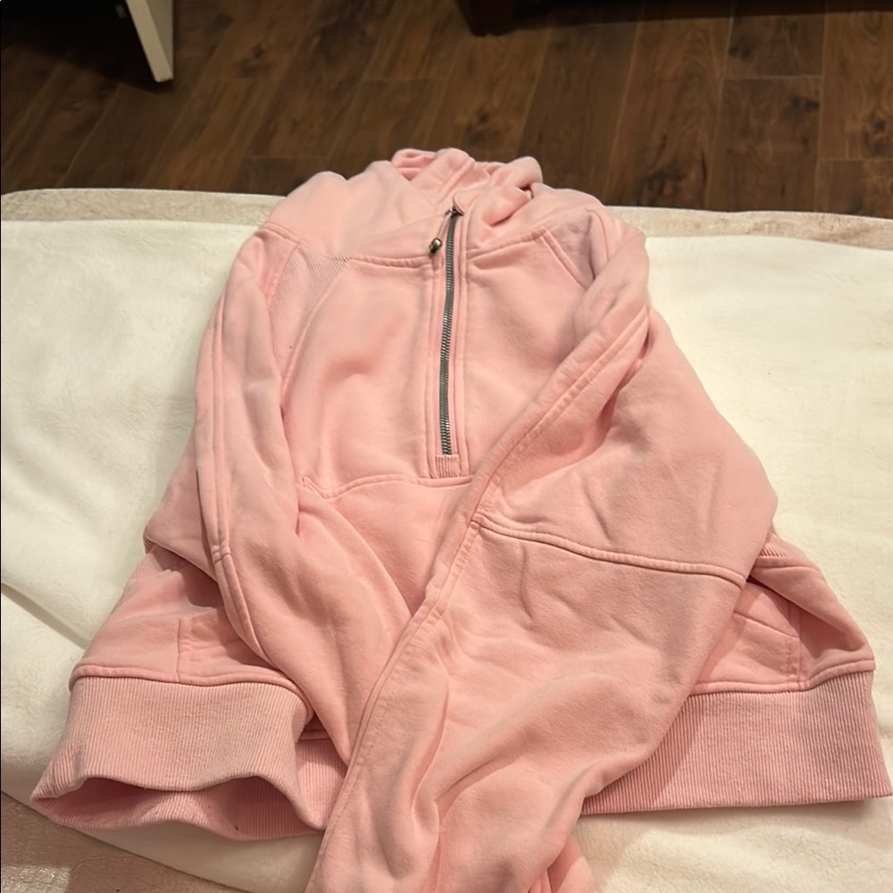 Pink Half-Zip Sweatshirt